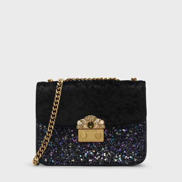 Charles and Keith Handbags - Charles and Keith Embellished Buckle Crossbody Bag